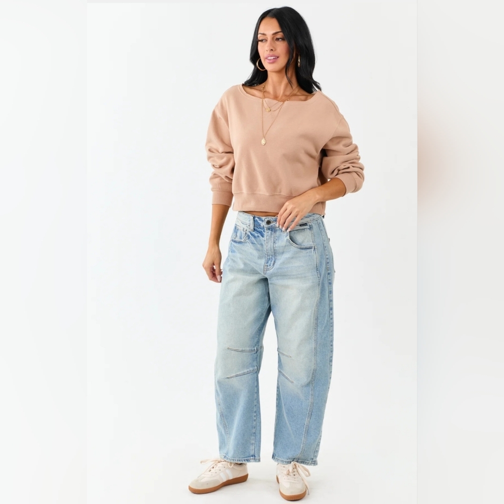 Cello Light Blue Barrel Jeans